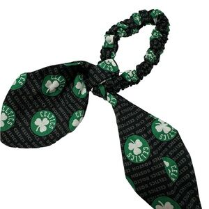 Boston Celtics scarf tie scrunchie hand made USA grn cotton rare fun summer gift